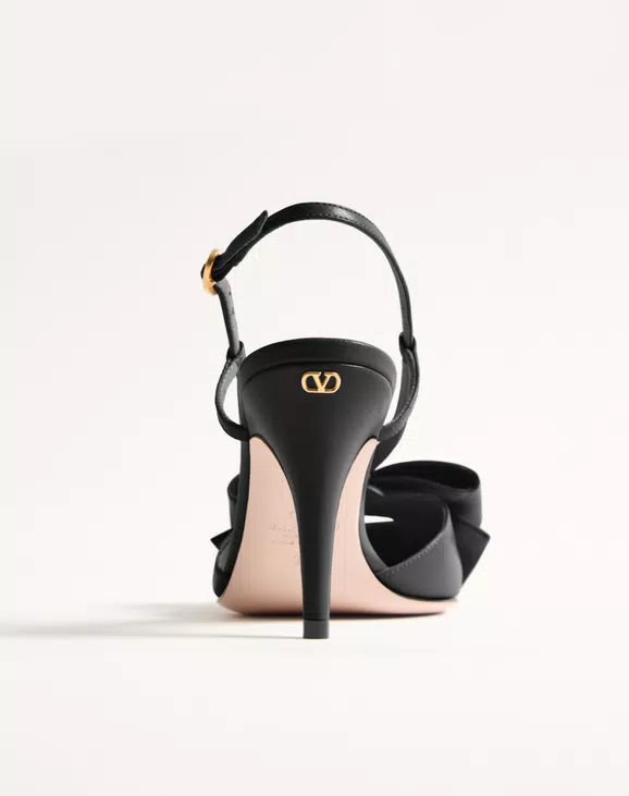 Valentino Bowow Slingback Pumps In Kidskin 85Mm - Image 2